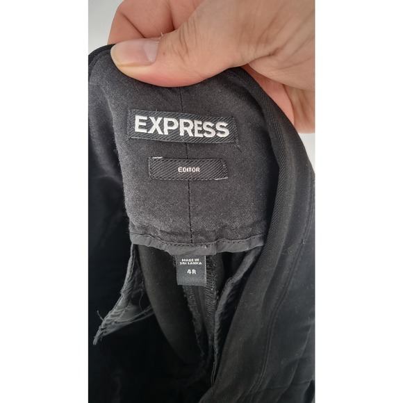 Express Editor Black Dress Pants Pockets Women's 4R - Picture 4 of 11
